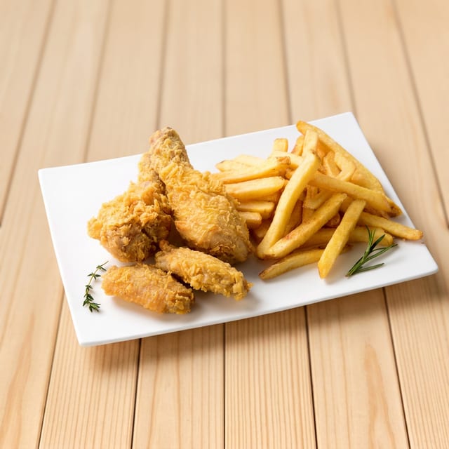 CHICKEN & FRIES.